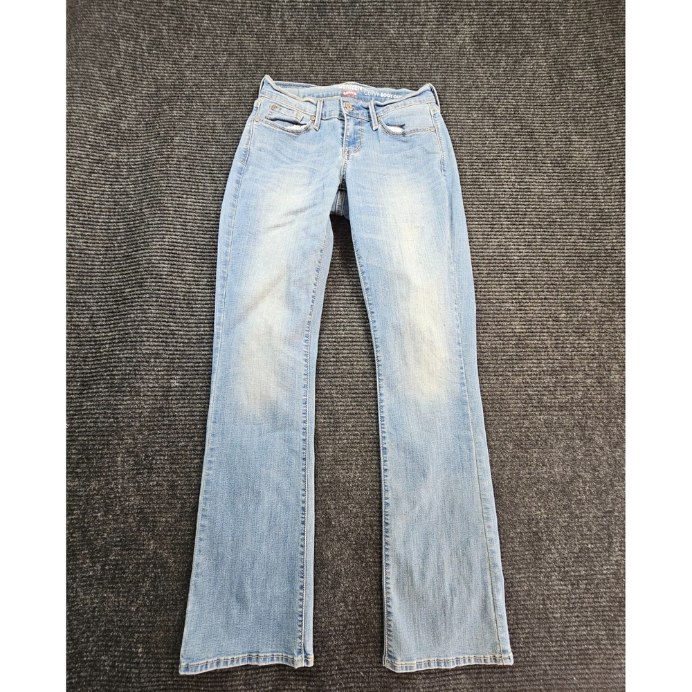 Denizen From Levi's Curvy Bootcut Jeans Womens 2M Blue Denim Cotton Stretch
